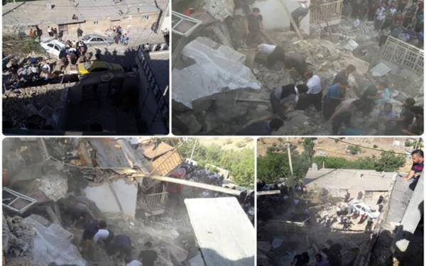 ریزش ساختمان 4 طبقه در کرمانشاه